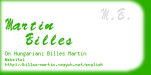 martin billes business card